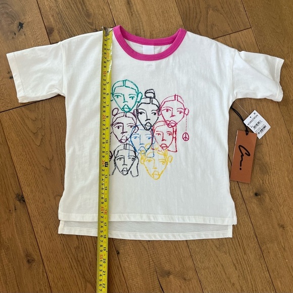 NEW Nordstrom Girls Size 6 Off-White Graphic Tee - Picture 9 of 10